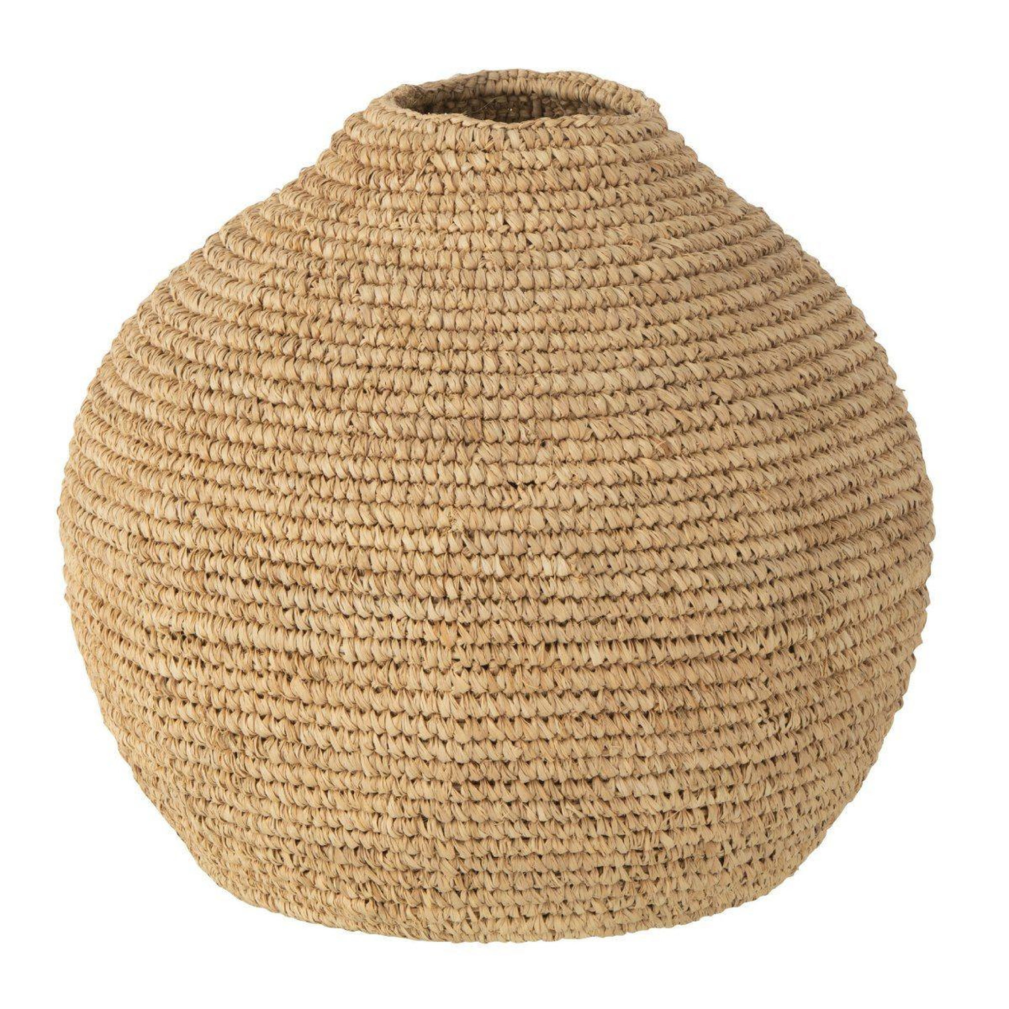 J-LINE Vase rond déco  herbe  52cm naturel
