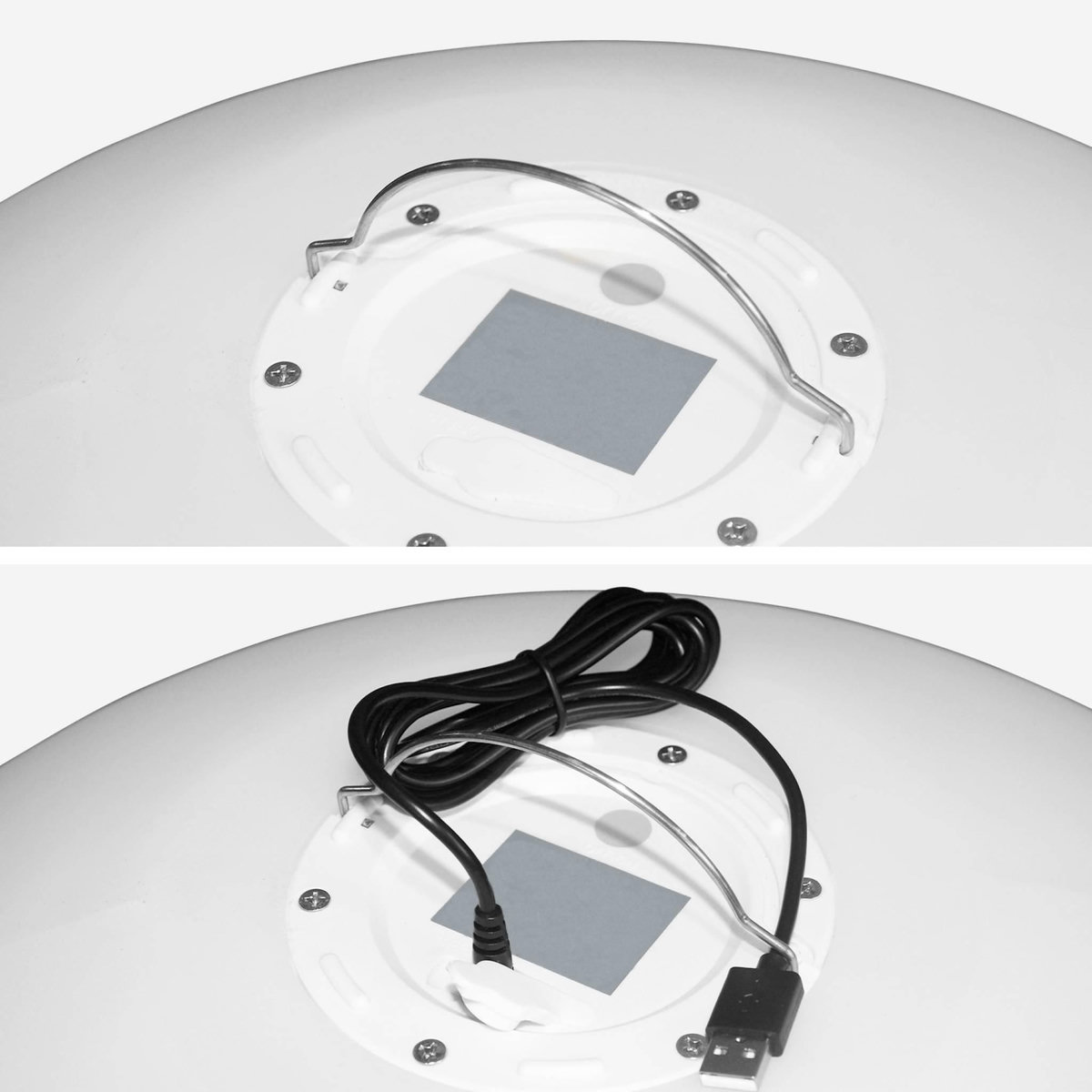 SWEEEK Boule LED – Sphère décorative lumineuse, blanc chaud, commande à distance