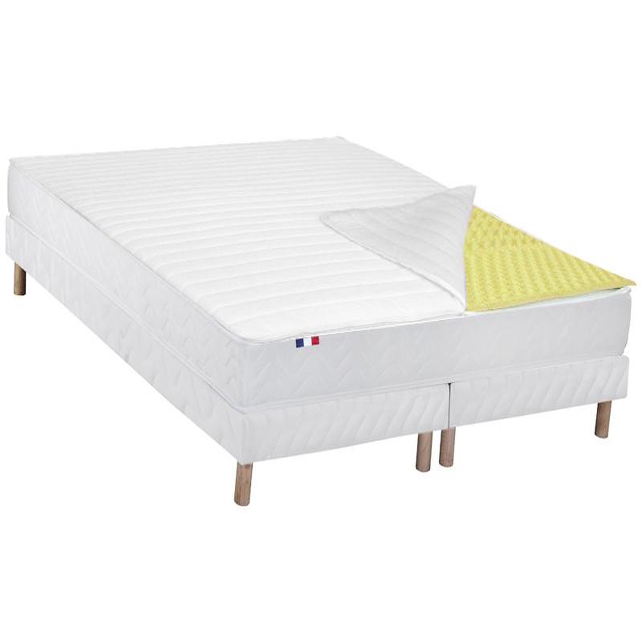 Voir la diapositive 3 : Surmatelas 7 zones Mousse Haute résilience 160x200 cm