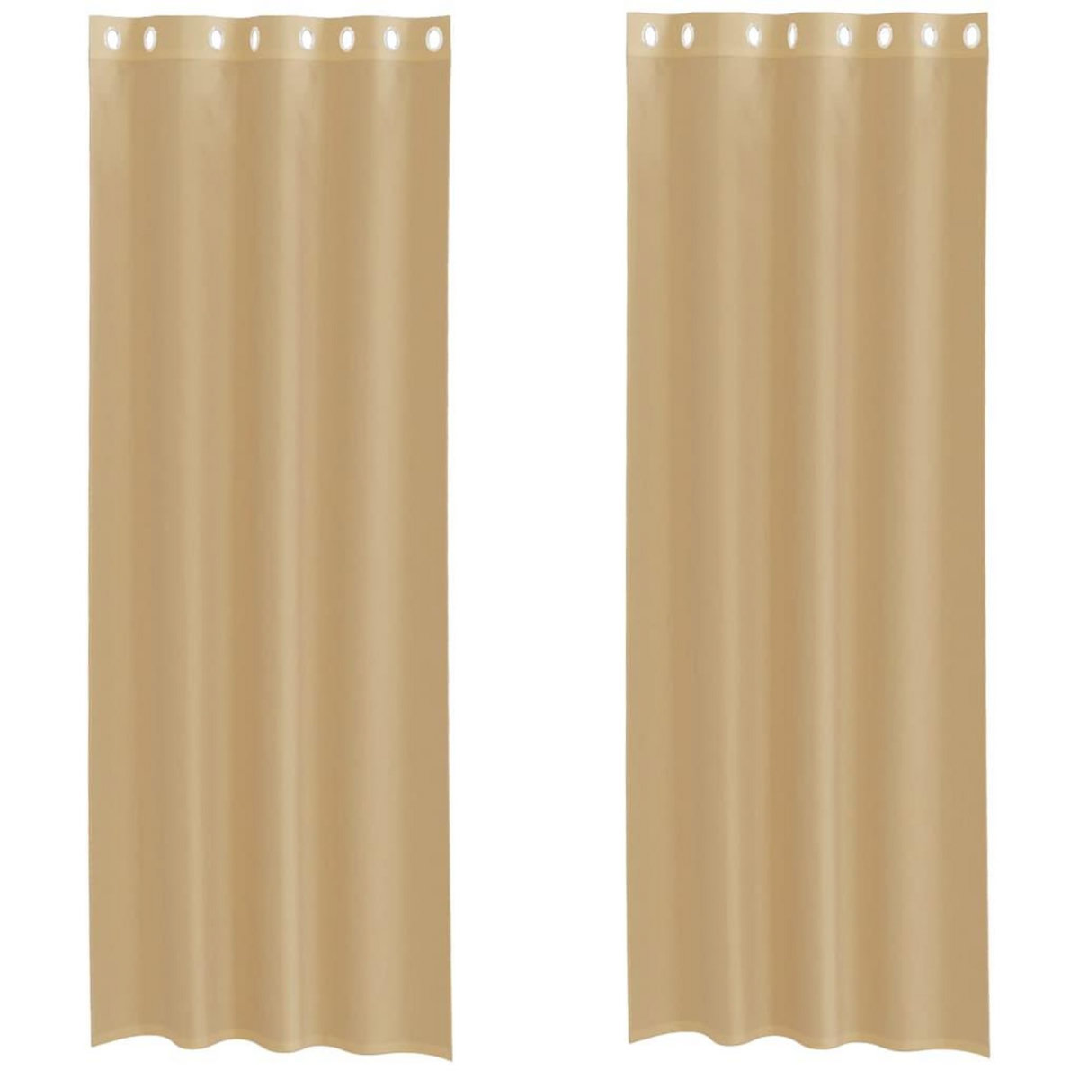 VIDAXL Rideaux en voile avec œillets 2 pcs sable