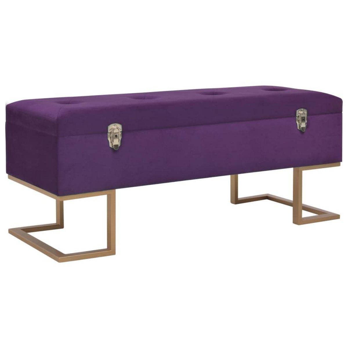 VIDAXL Banc avec compartiment de rangement 105 cm Violet Velours
