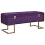 Voir la diapositive 1 : VIDAXL Banc avec compartiment de rangement 105 cm Violet Velours