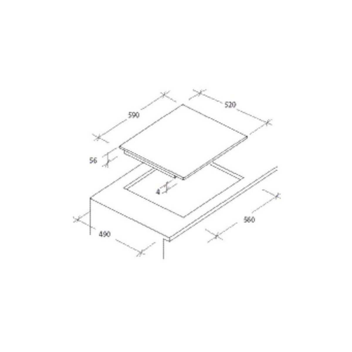 Rosieres Table de cuisson induction 60cm 3 feux 7100w - rcm633is/g3