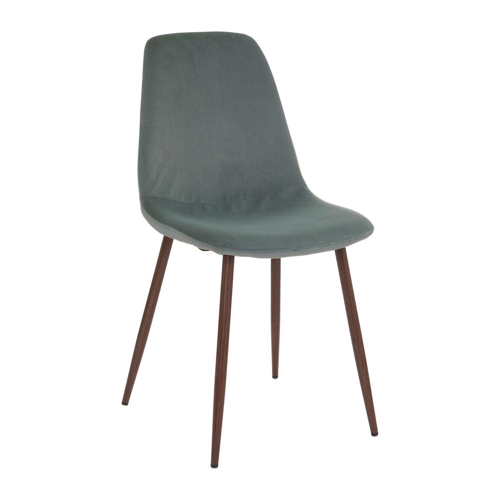 Voir la diapositive 4 : TOILINUX Lot de 4 Chaises confortables en polyester effet velours et pieds en fer