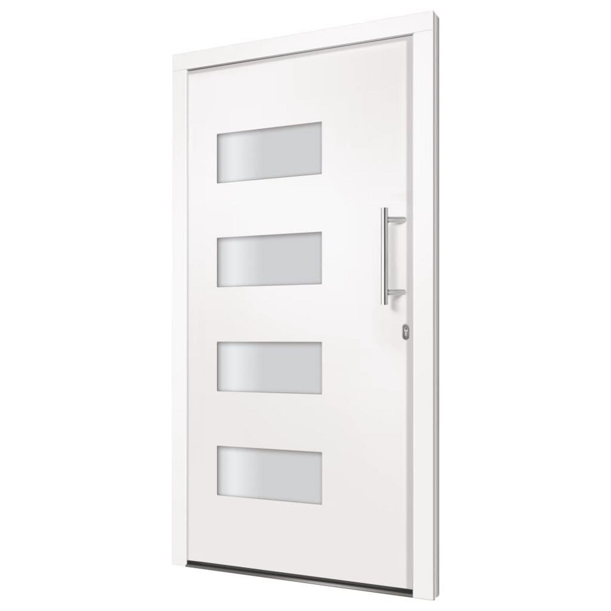 VIDAXL Porte d'entree Aluminium et PVC Blanc 100x210 cm