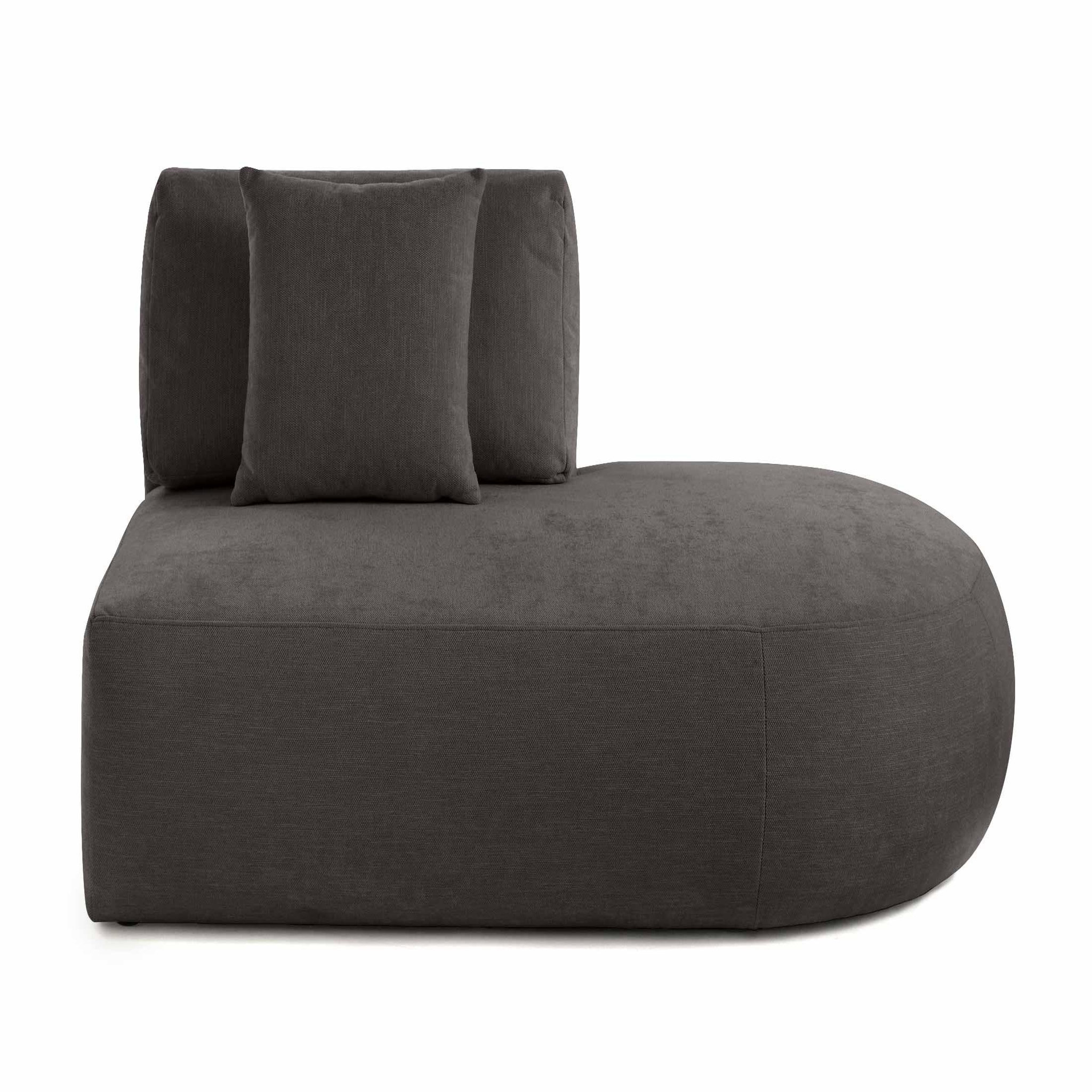 Voir la diapositive 1 : LISA DESIGN Santorini - module d'assise droit - en tissu texturé