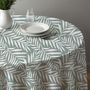 Voir la diapositive 1 : FUTURE HOME Nappe ronde anti-taches déperlante feuillage 180x180cm VERA