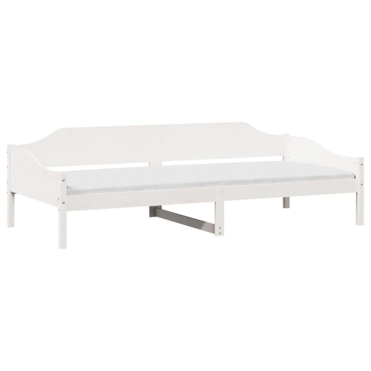VIDAXL Cadre de lit sans matelas blanc 90x200 cm bois de pin massif
