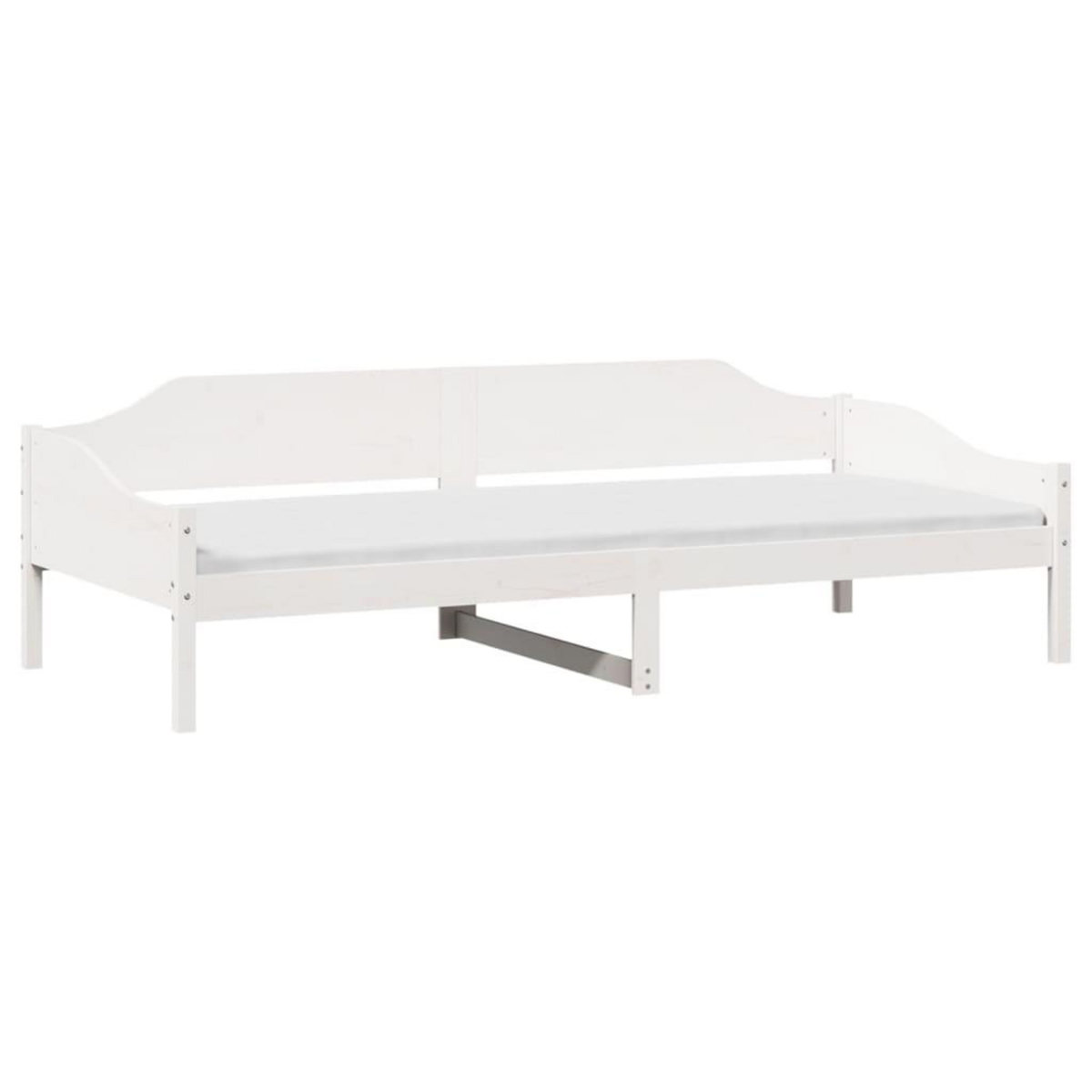 VIDAXL Cadre de lit sans matelas blanc 90x200 cm bois de pin massif