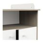 Voir la diapositive 4 : Demeyere Commode a langer 2 portes, 1 niche - HELICIA - Blanc mat & Chene kronberg - 79,6 x 70 x 94,4 cm - DEMEYERE