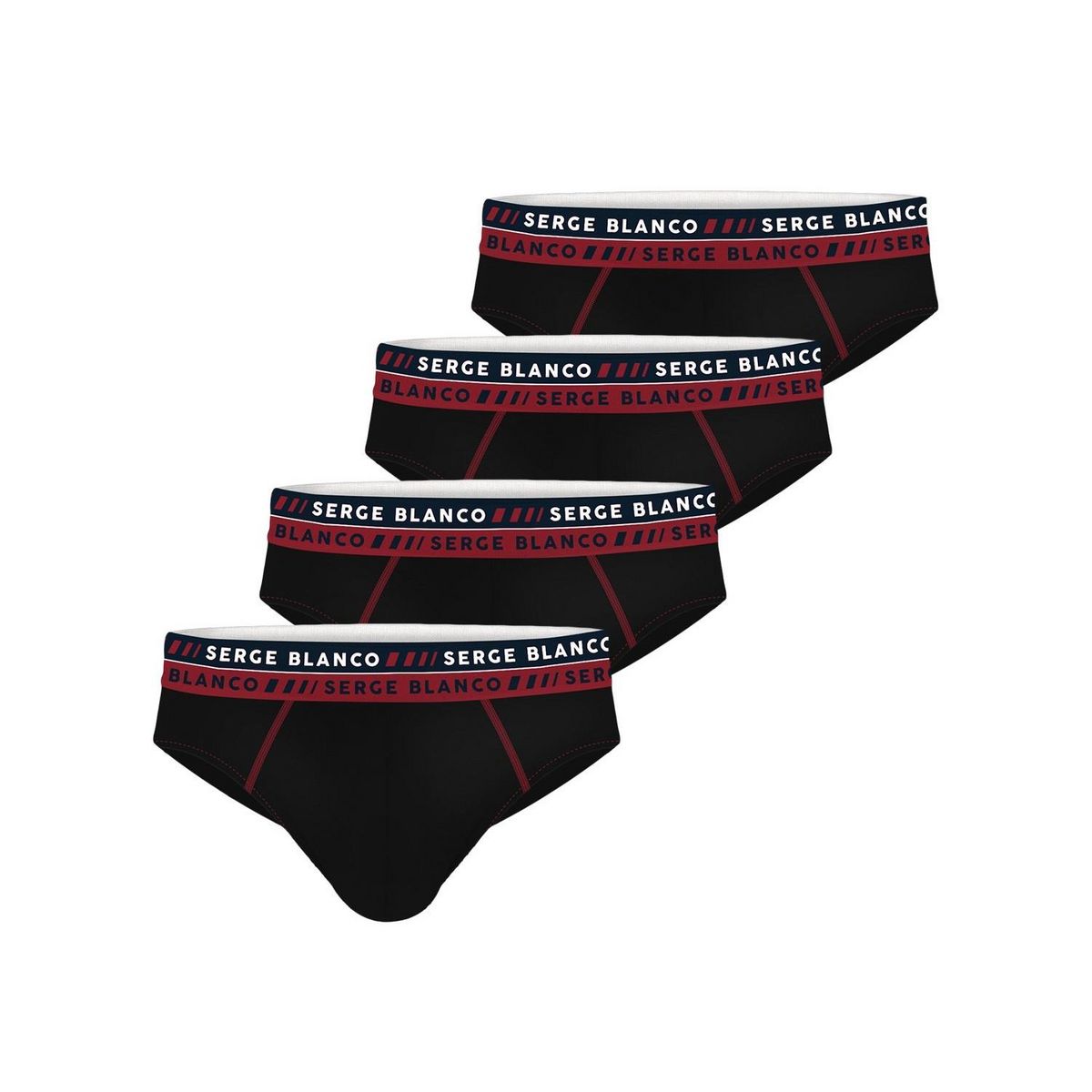 SERGE BLANCO Lot de 4 slips homme en coton French