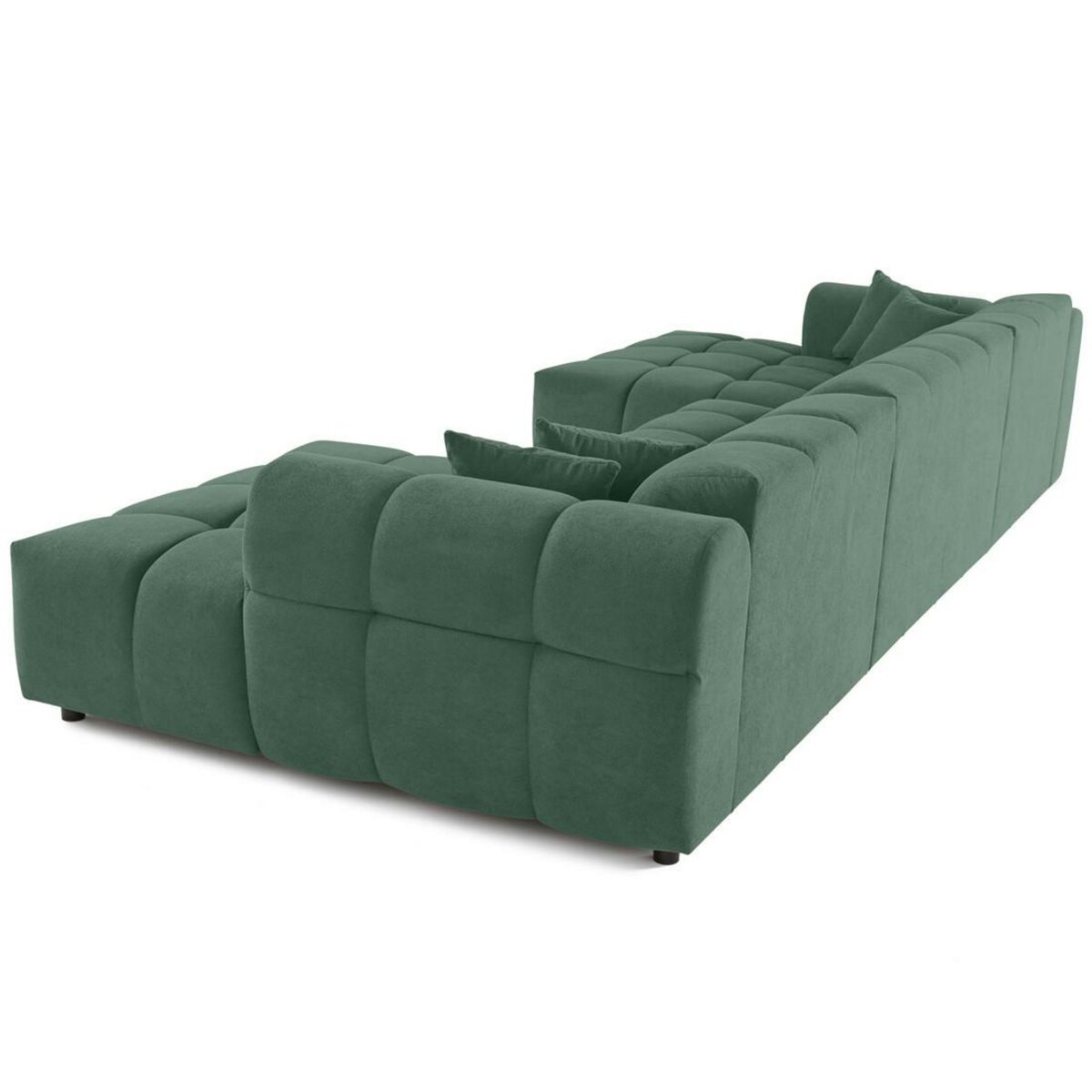 LISA DESIGN Ray - canapé panoramique en u 7 places en tissu texturé