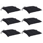 Voir la diapositive 3 : VIDAXL Coussins de chaise lot de 6 carreaux noir 50x50x7 cm