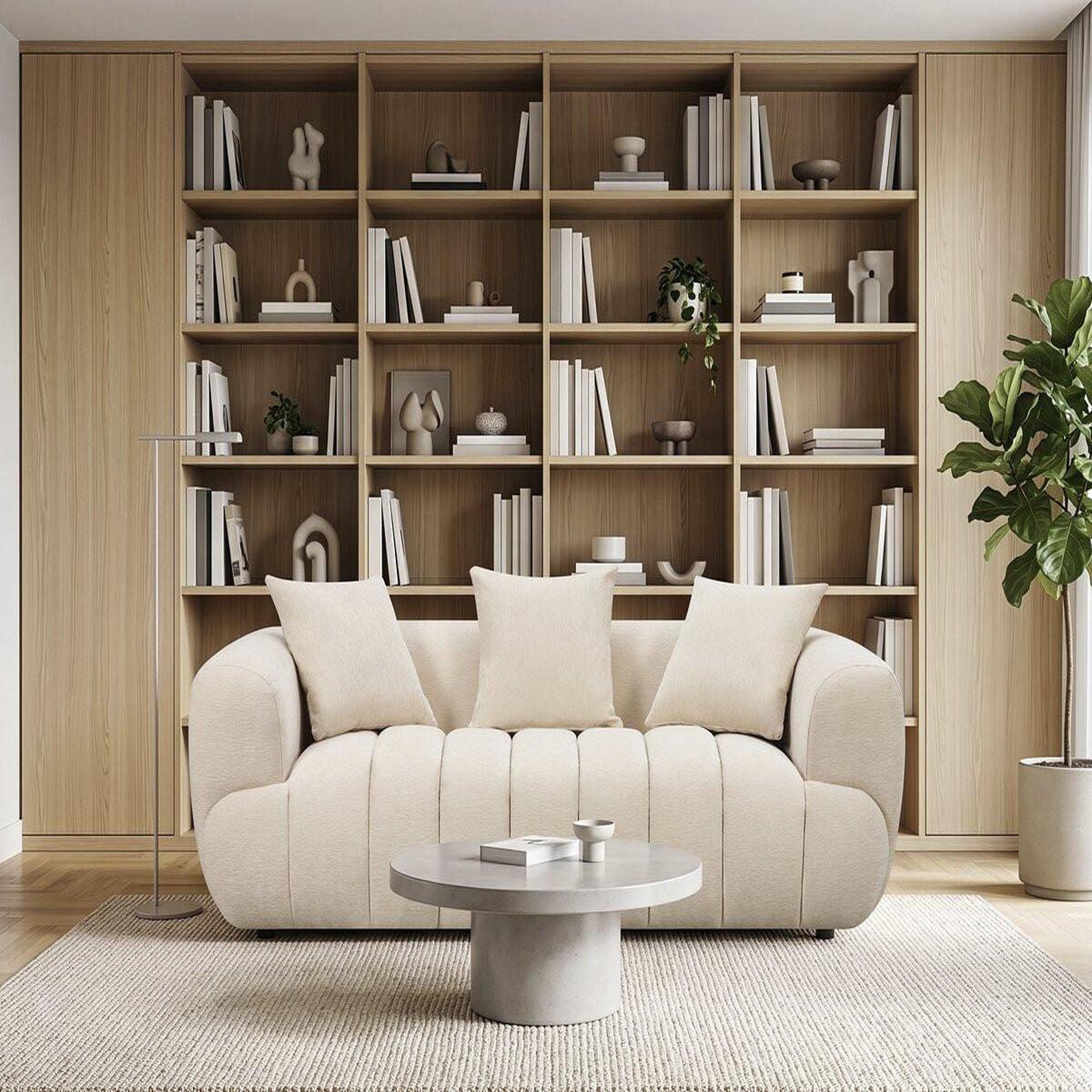 Voir la diapositive 2 : Habitat et Jardin Canapé droit  la fayette  - 3 places - beige