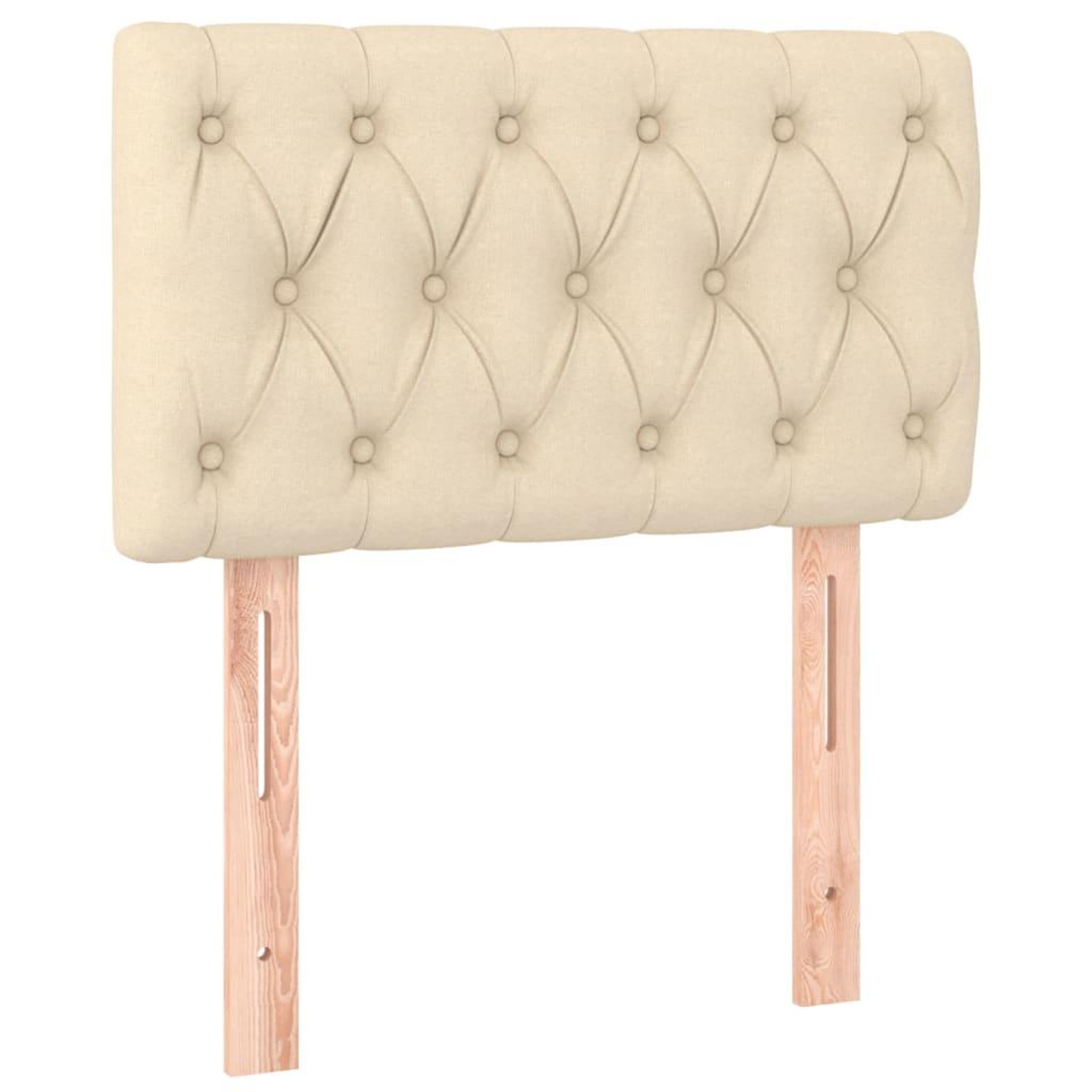 Voir la diapositive 4 : VIDAXL Tete de lit a LED Creme 80x7x78/88 cm Tissu