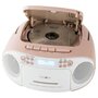 Voir la diapositive 2 : REFLEX Boombox Reflexion RCR2260DAB/PK blanc et rose avec lecteur CD, DAB+, port USB et lecteur cassette