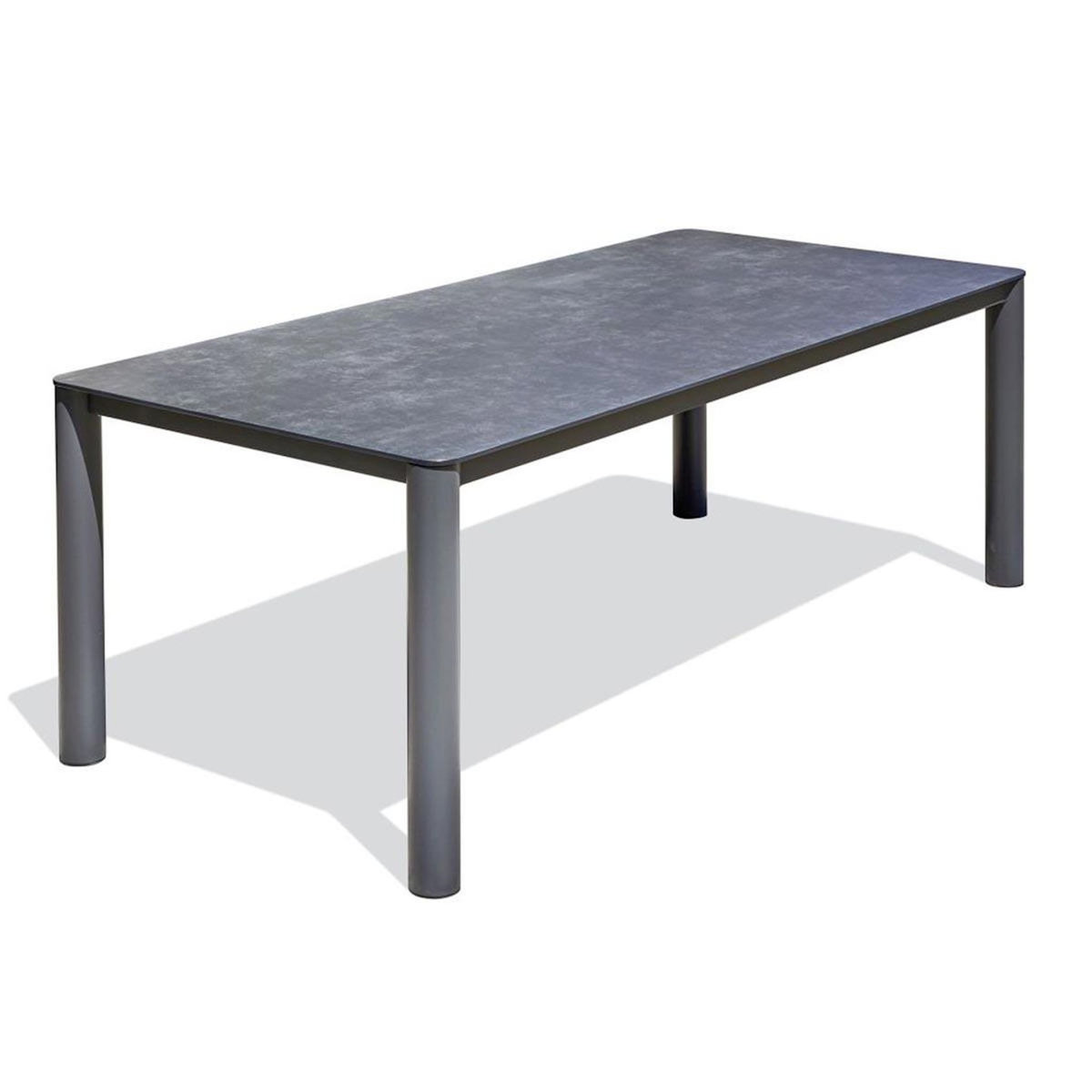 Paris Prix Table de Jardin en Céramique  Camargue  220cm Gris Anthracite