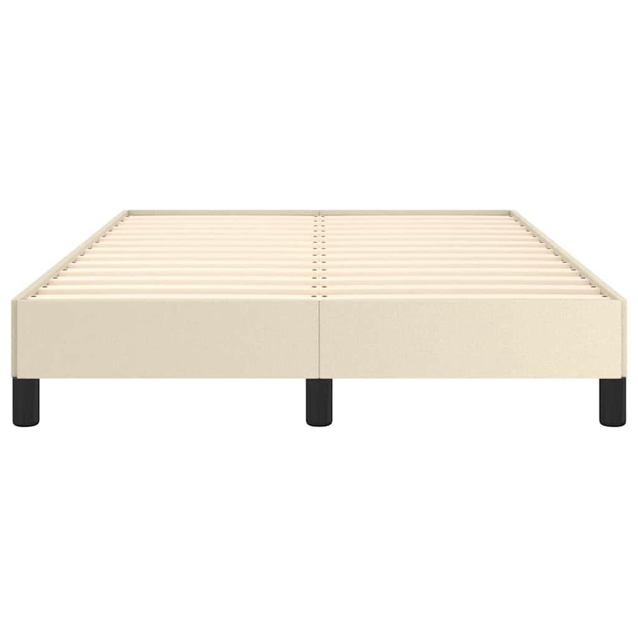 Voir la diapositive 5 : VIDAXL Cadre de lit sans matelas creme 120x190 cm similicuir