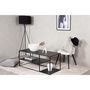Voir la diapositive 6 : Paris Prix Table Basse Avec Étagères  Staal  120cm Noir