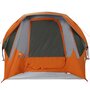 Voir la diapositive 5 : VIDAXL Tente de camping de cabine 4 personnes gris orange imperméable