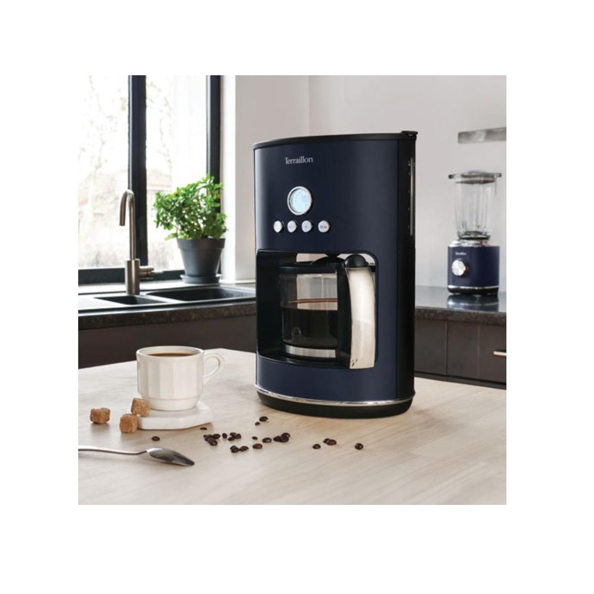 Voir la diapositive 2 : Terraillon Cafetière filtre programmable 10-12 tasses 1080w - 15439