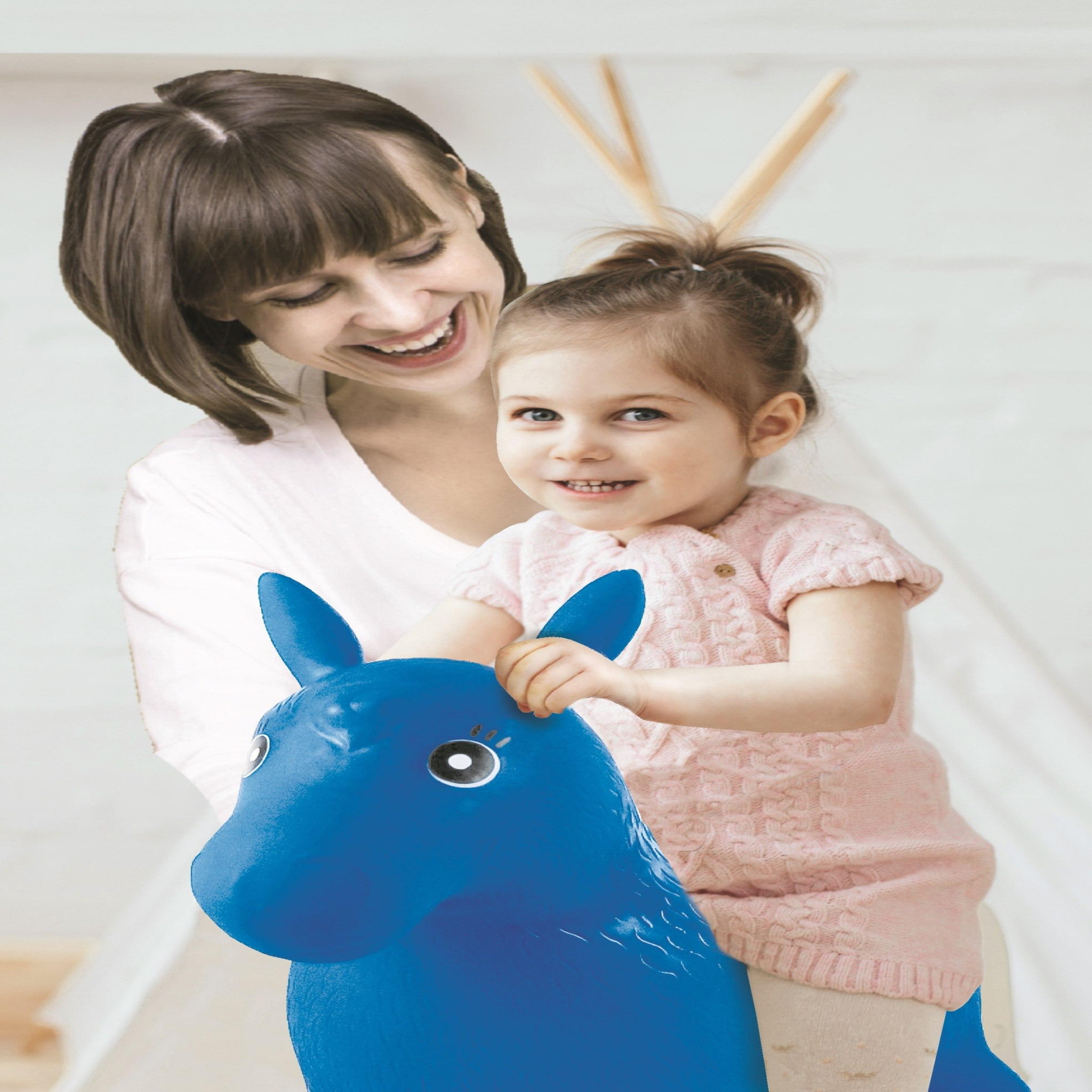 Voir la diapositive 6 : Lexibook Poney Sauteur Gonflable Bleu