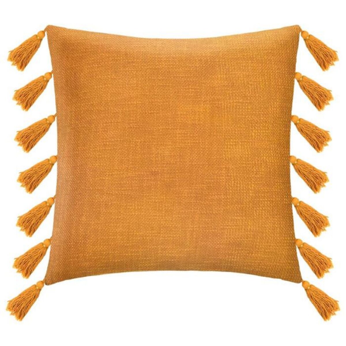 ATMOSPHERA Coussin Déco à Pompons  Gypsy  50x50cm Ocre