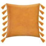 ATMOSPHERA Coussin Déco à Pompons  Gypsy  50x50cm Ocre
