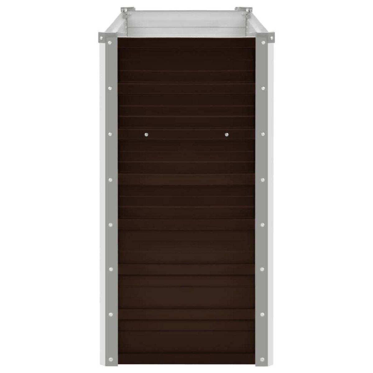 VIDAXL Lit sureleve de jardin Marron 160x40x77 cm Acier galvanise