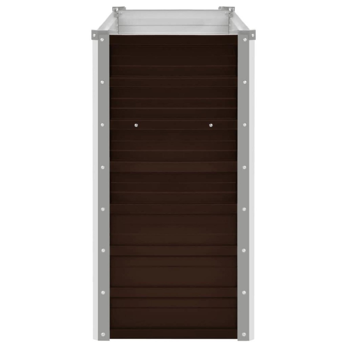 VIDAXL Lit sureleve de jardin Marron 160x40x77 cm Acier galvanise