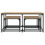 Voir la diapositive 4 : VIDAXL Tables basses gigognes 5 pcs chêne sonoma bois d ingénierie