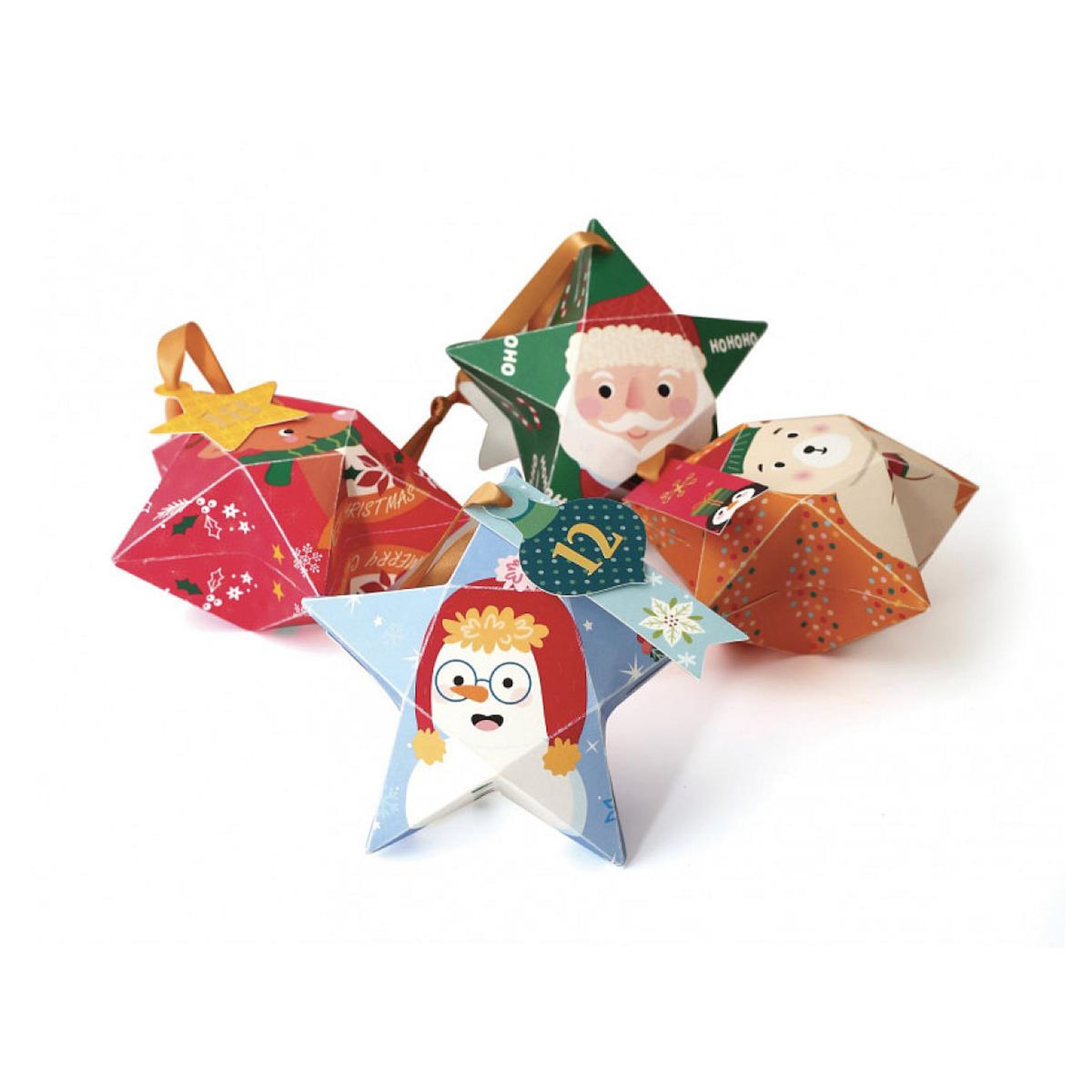 Graine créative Calendrier de l'avent - etoiles a suspendre