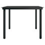 Voir la diapositive 4 : VIDAXL Table a dîner de jardin Noir 200x100x74 cm Acier et verre