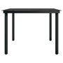 Voir la diapositive 4 : VIDAXL Table a dîner de jardin Noir 200x100x74 cm Acier et verre