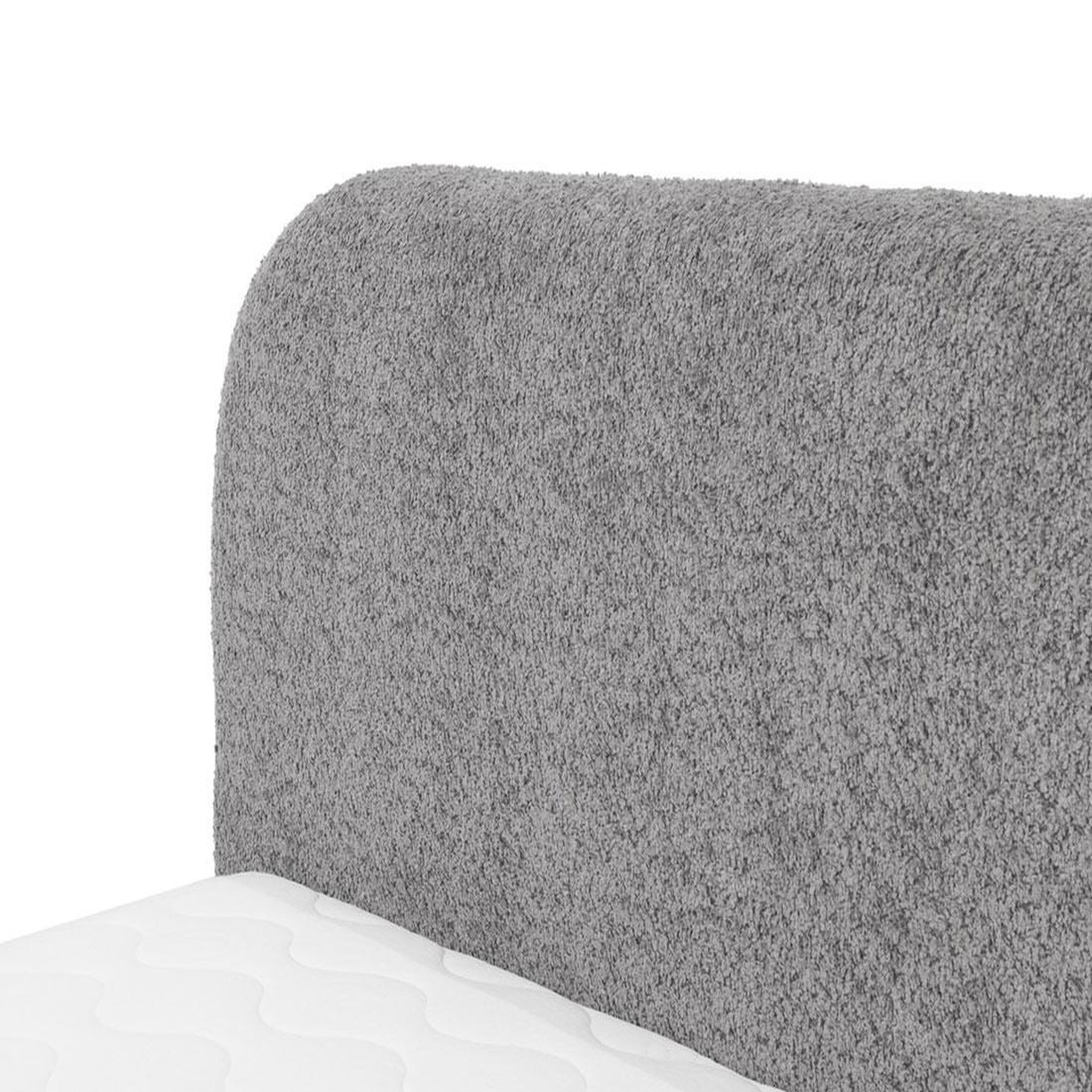 Voir la diapositive 3 : BEST MOBILIER Orane - lit coffre - 160x200 cm - en tissu bouclette