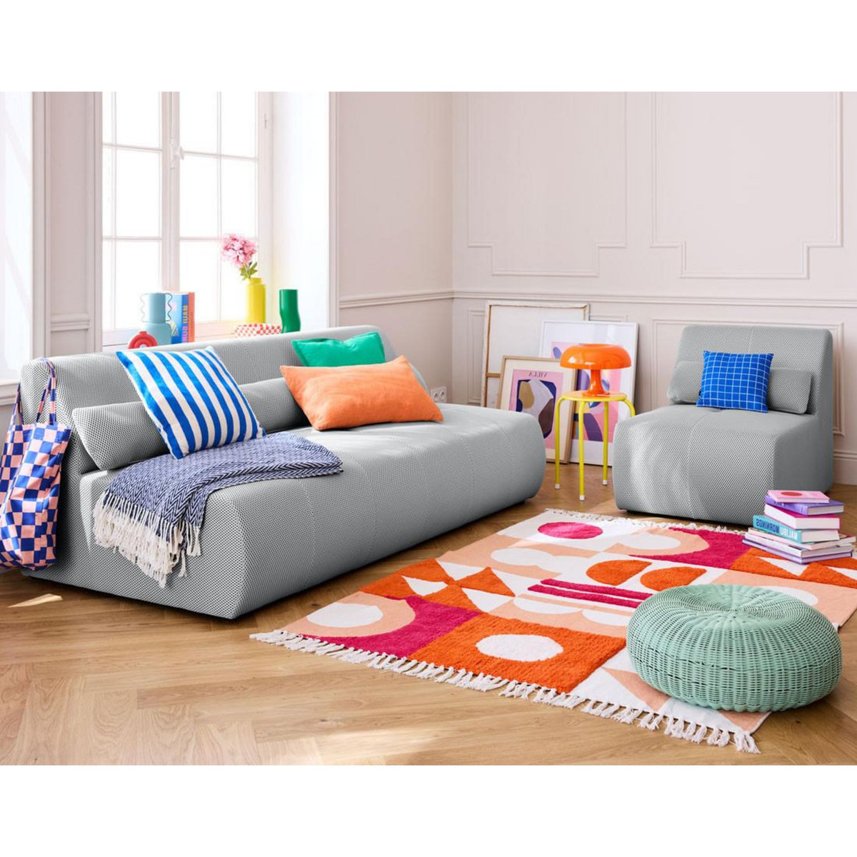 LISA DESIGN Onyx - fauteuil sans accoudoirs - en tissu mailles 3d