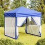 Voir la diapositive 1 : VIDAXL Tente de reception pliable avec parois Bleu 2x2 m