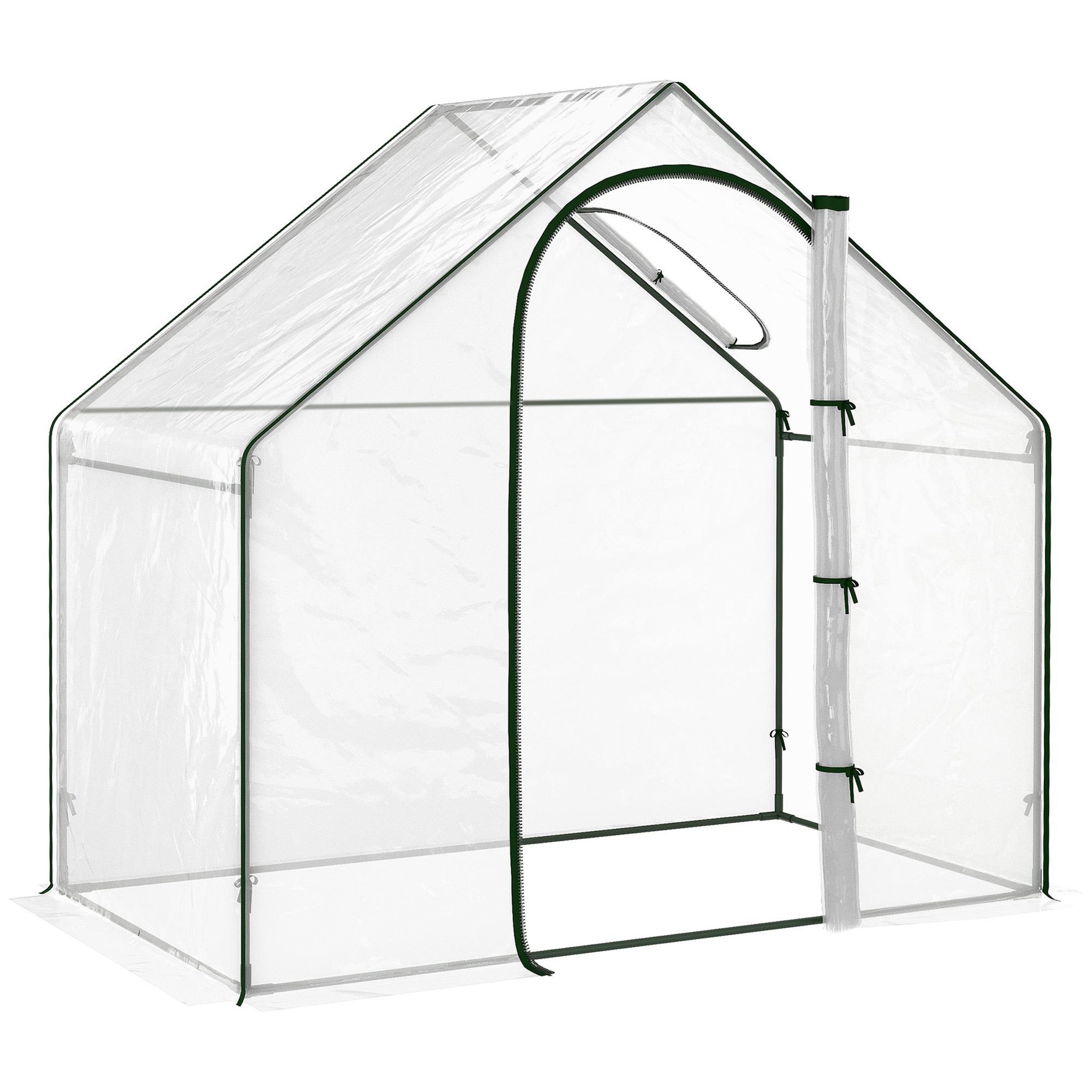 OUTSUNNY Serre de jardin balcon terrasse serre pour tomates 1,8l x 1l x 1,68h m acier pe imperméable transparent