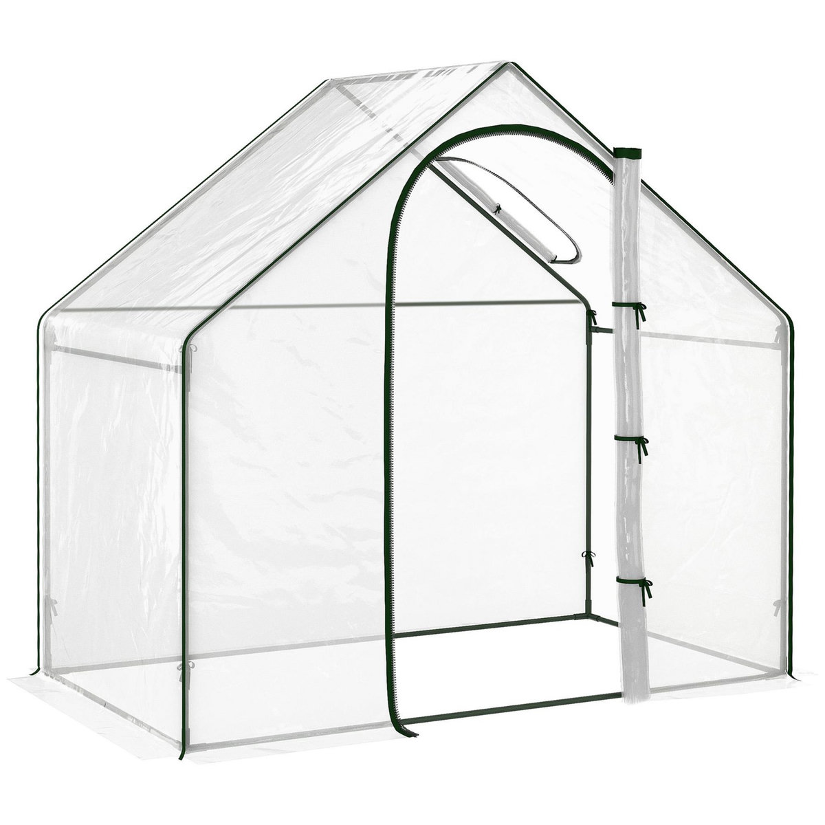 OUTSUNNY Serre de jardin balcon terrasse serre pour tomates 1,8L x 1l x 1,68H m acier PE imperméable transparent