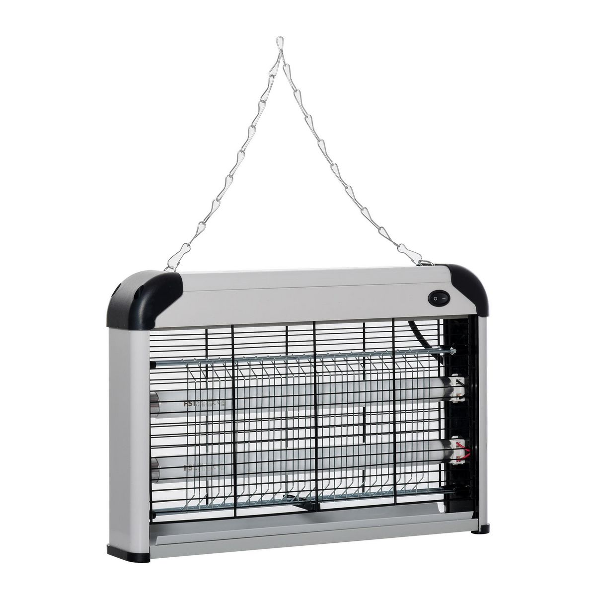 OUTSUNNY Lampe UV anti-insectes anti moustique tue mouche électrique destructeur d'insectes 20 W noir gris