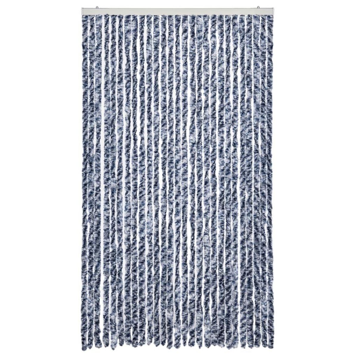 VIDAXL Moustiquaire bleu et blanc 118x220 cm chenille