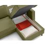 Voir la diapositive 3 : LISA DESIGN Jake - canapé d'angle droit 4 places convertible avec coffre en tissu velours relief