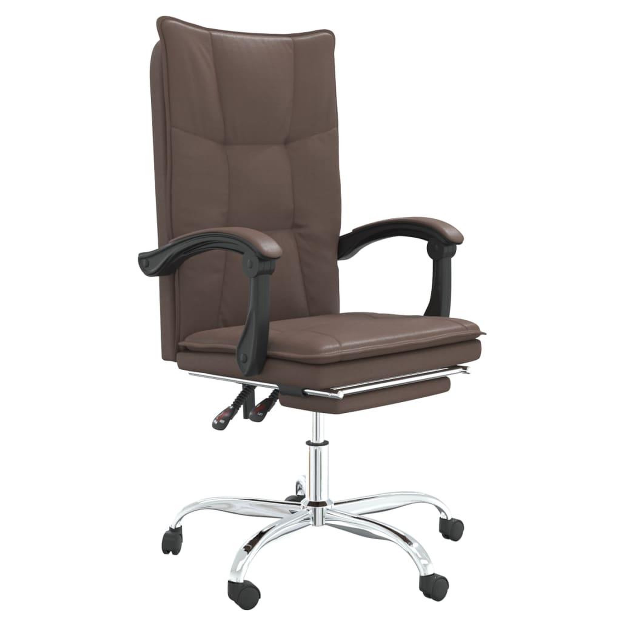 Voir la diapositive 2 : VIDAXL Fauteuil inclinable de bureau Marron Similicuir