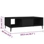Voir la diapositive 6 : VIDAXL Table basse noir 103,5x60x35 cm bois d'ingenierie
