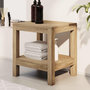 Voir la diapositive 1 : VIDAXL Table d'appoint de salle de bain 45x35x45cm bois de teck solide