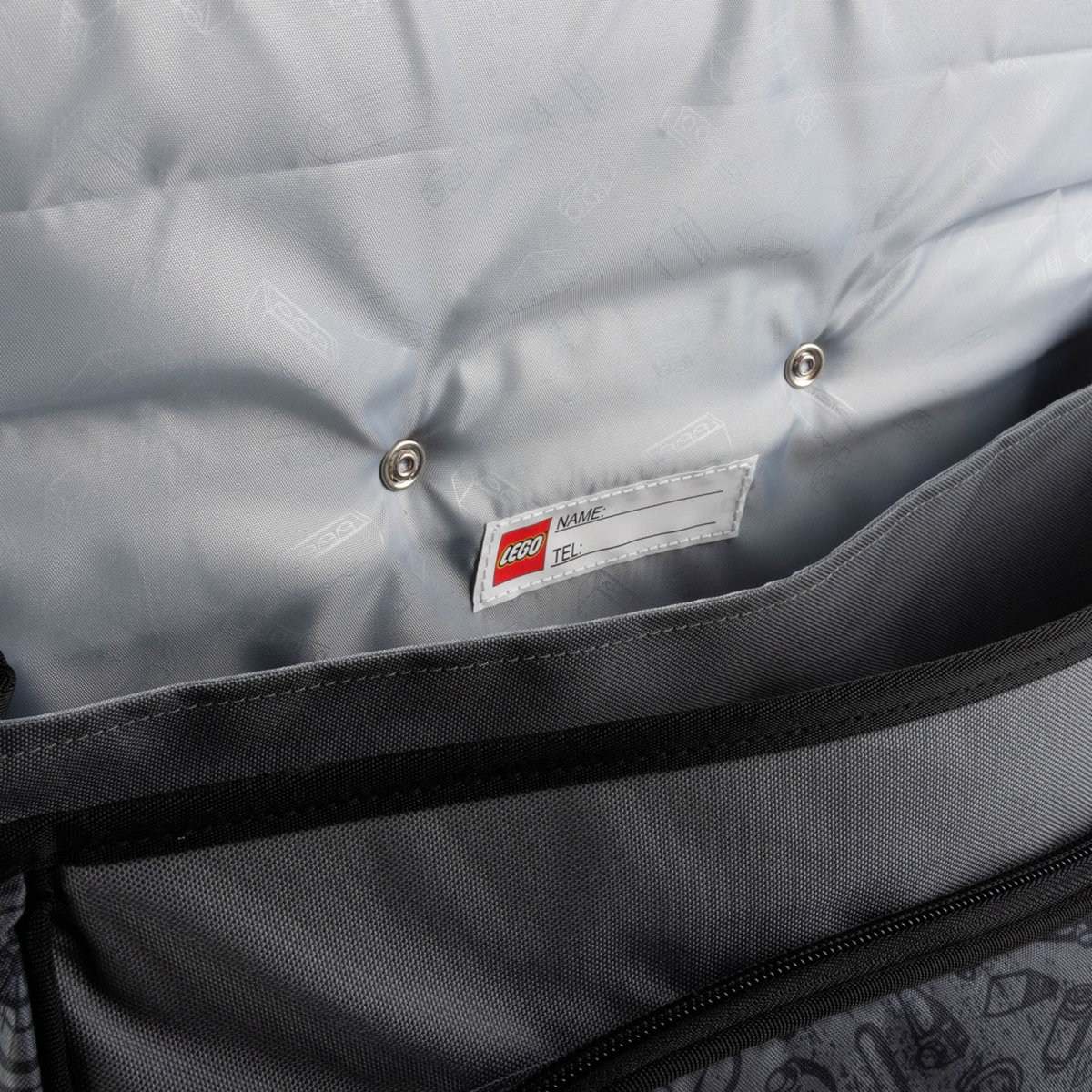 LEGO Cartable 38 cm CP/CE1/CE2 gris dessin or Ninjago