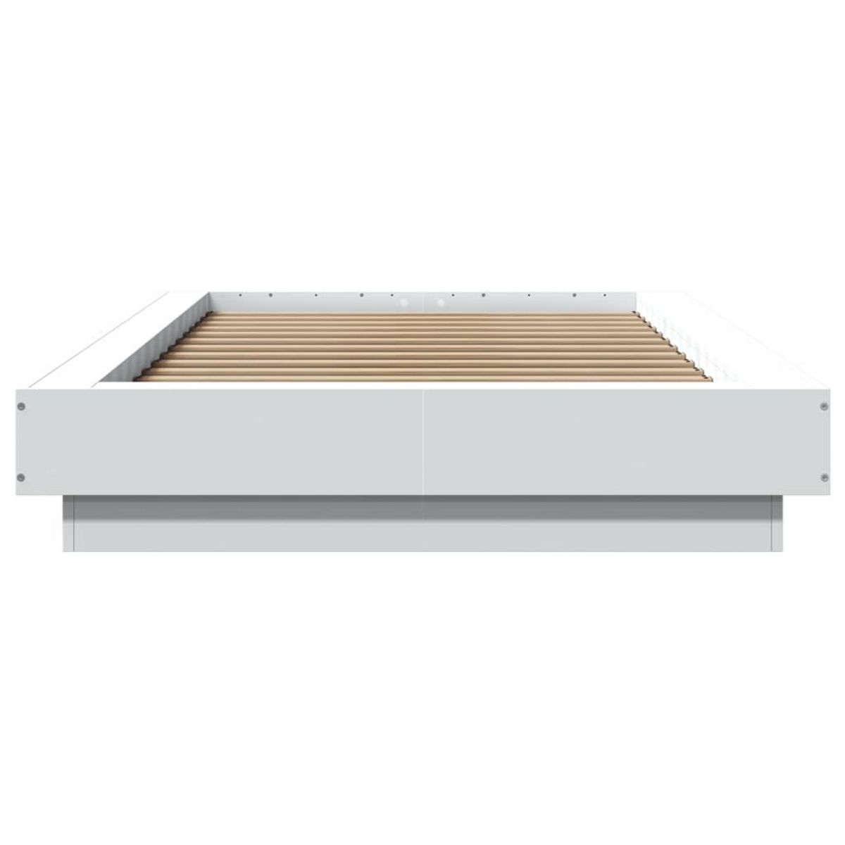 VIDAXL Cadre de lit avec lumieres LED sans matelas blanc 90x190 cm