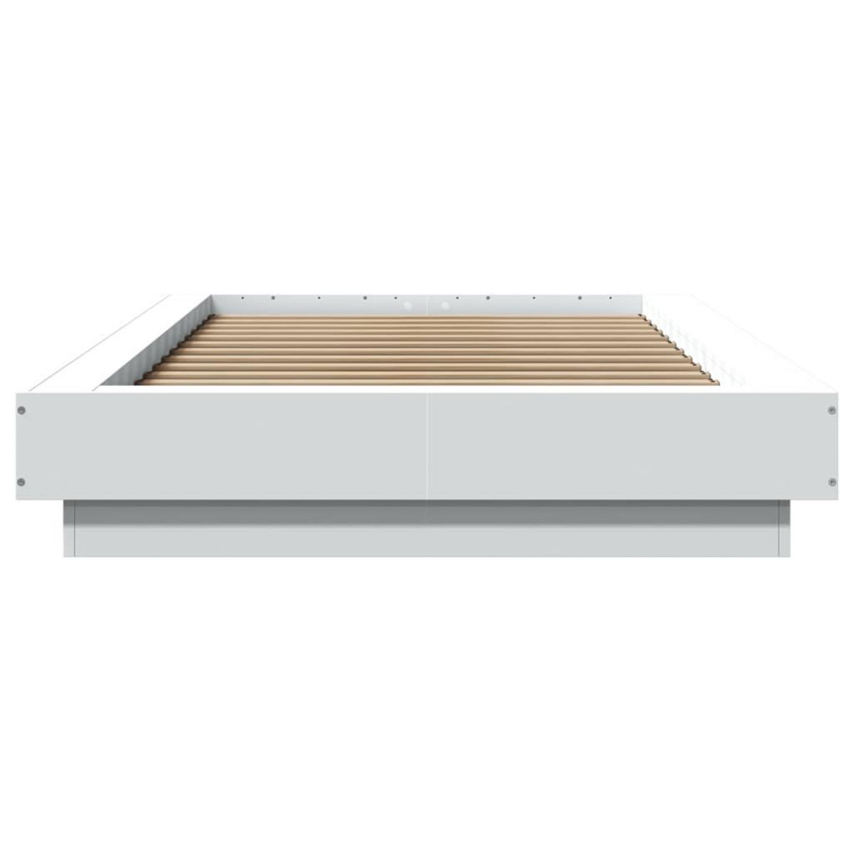 VIDAXL Cadre de lit avec lumieres LED sans matelas blanc 90x190 cm