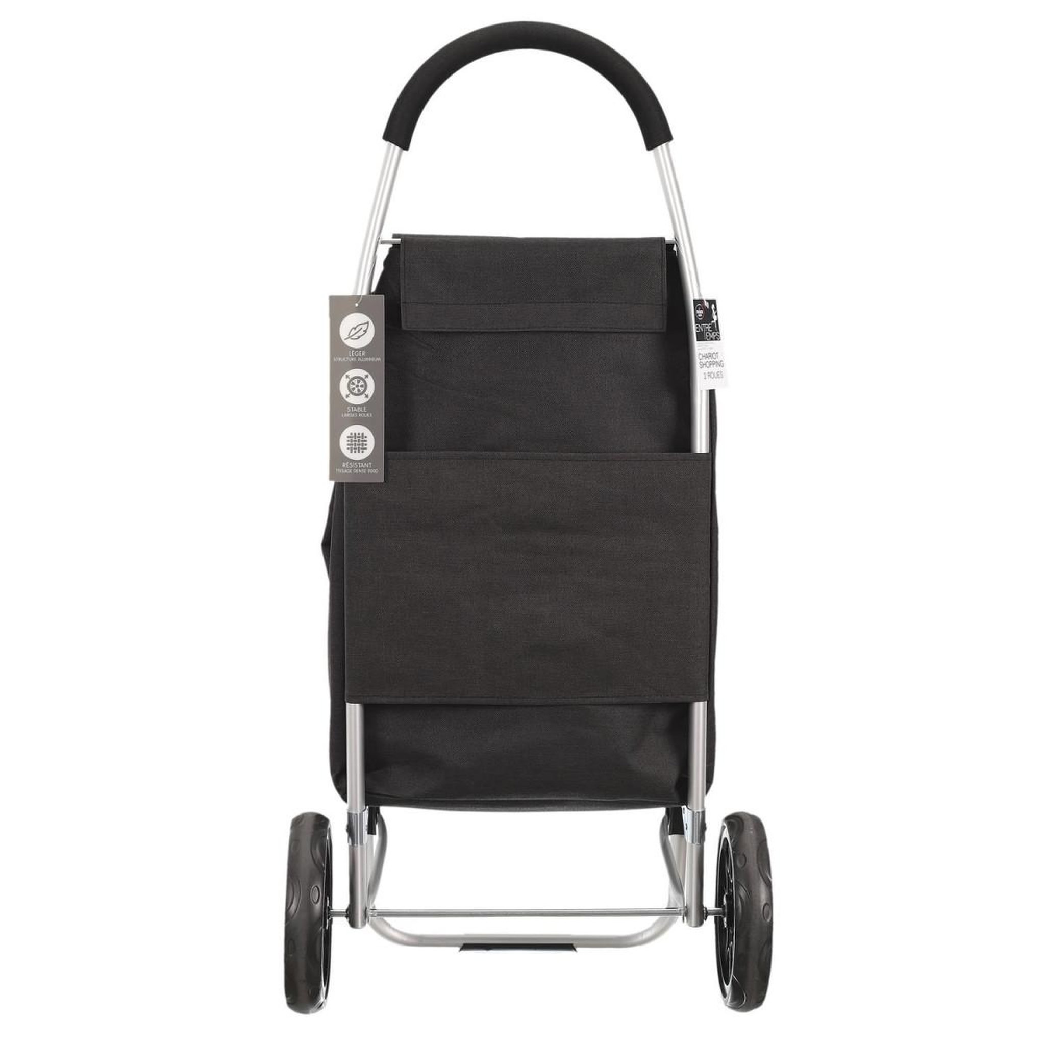 Voir la diapositive 4 : Entre temps Chariot de marché  haut de gamme  48l noir