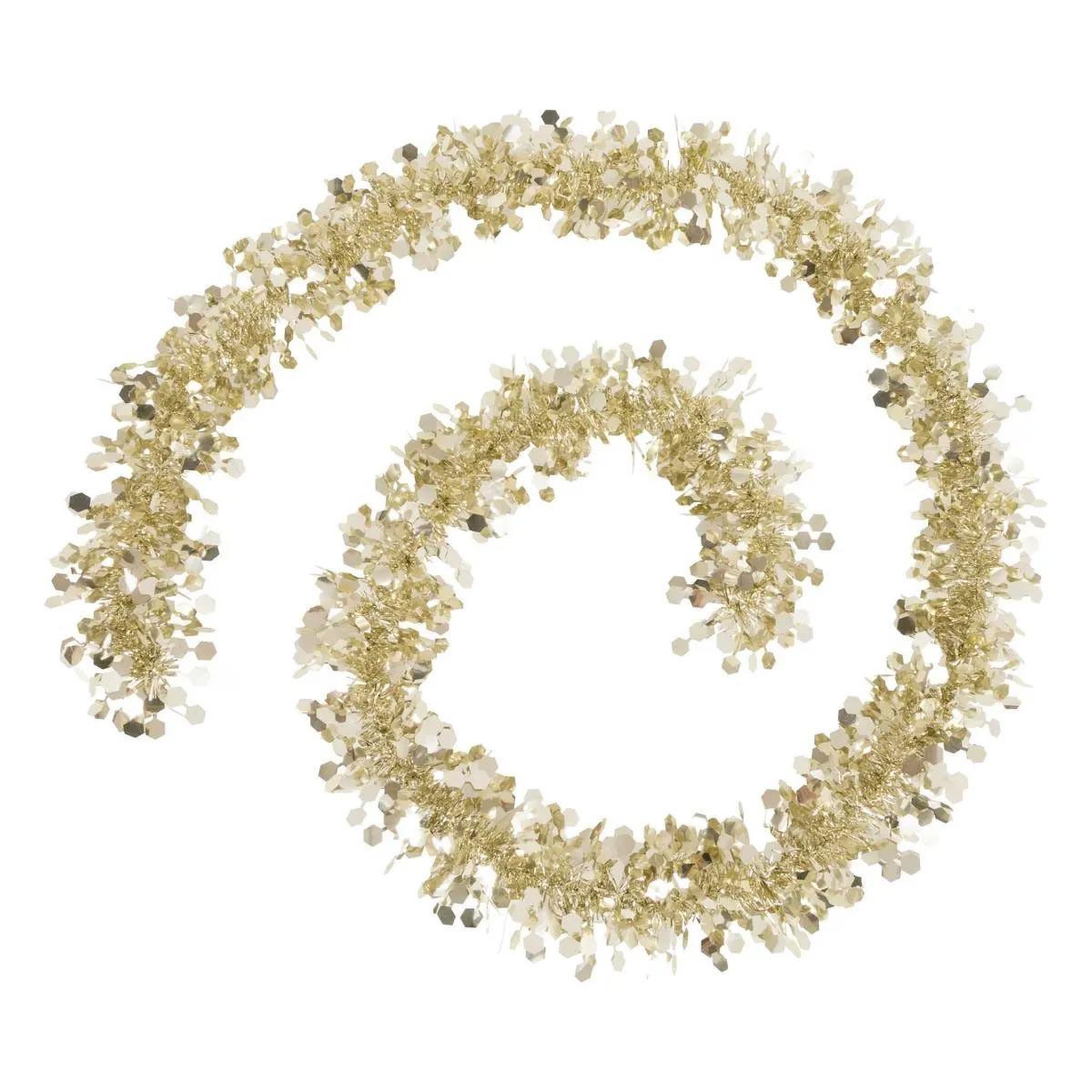 ATMOSPHERA Guirlande de Noël  Hexagones  200cm Doré